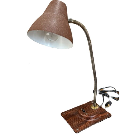 Vintage Tensor Lamp Mid Century Brown Desk Drafting Office Adjustable - Picture 1 of 7